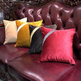 Elegant Jacquard Embroidery Throw Pillowcases Imported Velvet Cushion Cover Sofa Home Decor fundas de cojines almofada Gift