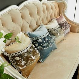 Velvet luxury Sofa Cushion Cover Round Lace Tassel Around Bed Home Car Chair Model Room Ornament