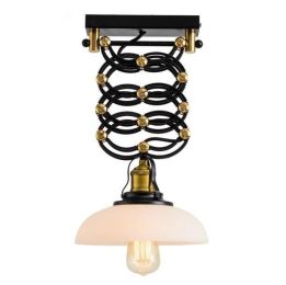 Real Sale Lamparas Loft  American Village Industrial Wind Restaurant Lifting Telescopic Glass Cover Pendant Lights
