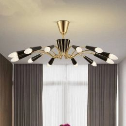 Sale 12 Heads Nordic Post Modern Simple Iron Ceiling Lamp Bedroom Living Room Restaurant delightfull Lights
