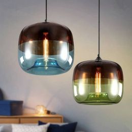 Sale Lamparas Northern Personality Restaurant Glass Pendant Lights Simple Bar Clothing Cafe Decoration Hanging Lamps