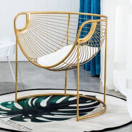 2019 New Nordic Iron Art Dining Chair Household Modern Simple Ins Net Makeup Chair Leisure Backrest Chair Simple Dining Table