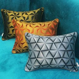 3D Geometry Cushion Cover Luxury Edge Design Cojines Decorativos Para Sofa Christmas Car Cover Throw Pillows Case Home Gifts