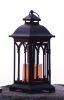 Lantern w/3"x3" LED Candle (Set of 2) 12.25"H Iron/Glass/Plastic - 2 AA Batteries Not Incld.