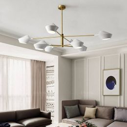 6/8 Heads Hanging Lamp for Living Room Bedroom Cafe Fashion LED Nordic Modern Chandelier Lighting Home Deco Light Fixtures