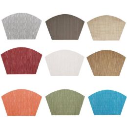 6pcs/set Fan-shaped Design Table PVC Insulation Pad Non Slip Table Mat Kitchen Accessories Decoration Home Pad Coaster Placemats