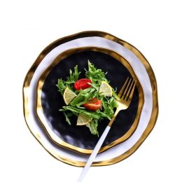 8/10 Inch Creative Dinner Plate Restaurant Steak Spaghetti Dish Ceramic Dinnerware Tableware Decor Pastry Fruit Cake Saucer Art