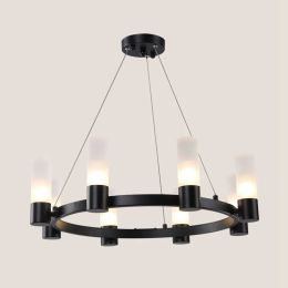 8 head America style LED Pendant light black color  Acrylic lampshade G9 3W LED lamp droplight Living room shop Cafe Bar