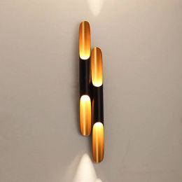 Abajur Wandlamp Modern Art Bedroom Light Study Bedside Living Room Lamp Background Wall Decoration Aluminum LED Wall Lighting