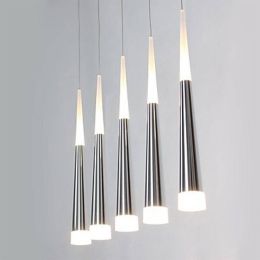 Acrylic Modern LED Pendant Light Lamp 5 Lights aluminum metal hanging lamp Dining living room restaurant kitchen Suspension lamp