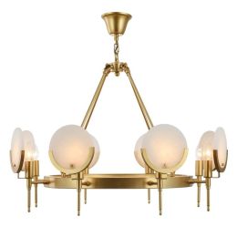 American all copper marble disc pendant light foyer bedroom dinging room decoration droplight gold lamp body lighting fixture