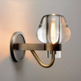 American Crystal Iron Creative Wall Lamp Modern Classicism Corridor Bedside Living Room Restaurant Hotel Club Decor LED Light