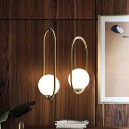 American Glass Ball Bar Cafe LED Pendant Light Nordic Post Modern Bedroom Decor Hanging Lamp Restaurant Indoor Lighting Fixtures