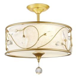 American Rural Village E27 LED Ceiling Lights Living Room Study Vintage Hanging Lamp Restaurant Bedroom Crystal Lighting