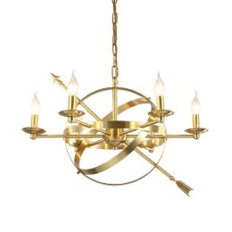 American style Creative Real brass LED pendant lights modern foyer bedroom gold luxury hanging lamp  restaurant copper droplight
