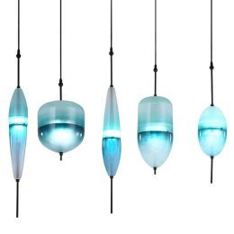 Art Glass pendant light Nordic modern creative personality LED Pendant Lights lake blue color hand made Hotel bedside Restaurant