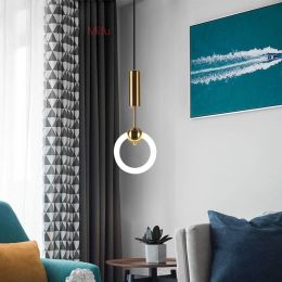 Bar Ring Pendant Lamp suspension luminaire for Bedroom Dining Room round Pendant Lights study room Energy saving Hanging Lamp