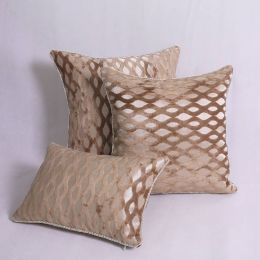 Beige Yellow Wrinkles Design Pillowcase Luxury Solid High Precision Cushion Cover Living Room Bedroom Sofa Car Buffer Wedding