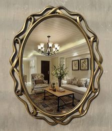 Big New European Style Old American Country View Wall Hanging Mirror Bathroom Mirror Hollow Makeup Dressing Table wall Mirror