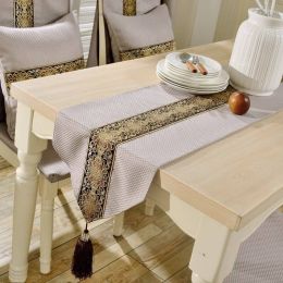 Blending Fabrics Europe Luxury Geometric Pendant  Table Runner Cloth Wedding Table Runner Home Model Room Party Decoration