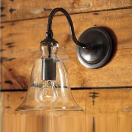 Cafe Antique wrought iron wall lamps for dining room clear porch light industrial wall sconce glass shade walkway wall fixtures