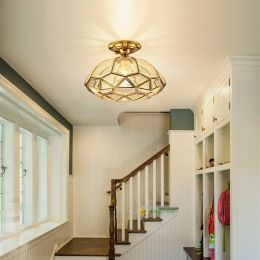 Cafe Bar surface tiffany lamp ceiling lamps Vintage copper ceiling lights luxury Italian hanging light dining room bedroom villa