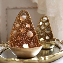 Candlestick Ornaments Wedding Set Ornaments Handmade Exotic Style Luxury Mirrored Shiny