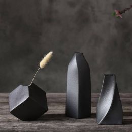 Ceramic vase retro simple creative desktop small vase living room decoration home decoration gift
