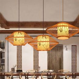 Chana Wooden Led Pendant Light Lighting Loft Home Interior Decoration Bamboo Wood Pendant Lamp Luminaire Hanging Lamp Industrial