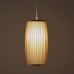 Wood  LED Pendant Lamp Bamboo Suspension Light Handmade Lighting Natural Hanging Lights Hotel Restaurant Cafe Bar Lighting