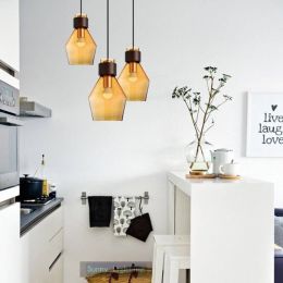 colorful Nordic glass pendant light vintage hanging Pendant Lamp Modern Restaurant lighting Minimalist Bar Led Pendant Light
