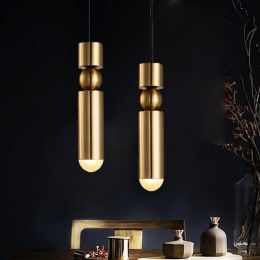 Contemporary Minimalist Mini Cylinder and Globe Metal&amp;amp;Acrylic Single Light Pendant Light in Gold
