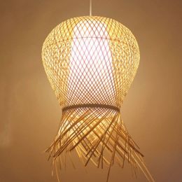 Countryside bamboo pendant lamp Southeast Asia creative handmade suspension lamp for restaurant cafe vintage industrial lighting
