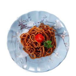 Crane Pattern Ceramic Fine Bone  Lace Steak Plate for Household Tableware Hotel Spaghetti Omelette Dish Dessert Saucer Gift