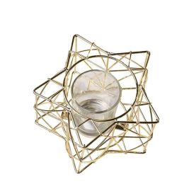 Creative Candlestick Metal / Glass Plant Holder Romantic Candlelight Dinner Aromatherapy Candle Night Light Decoration Crafts