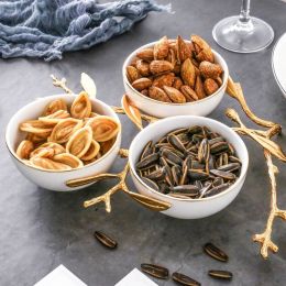 Creative living room candy dried fruit plate household coffee table decorations ornaments divided snacks fruit plate display