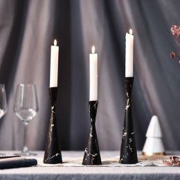 Creative Marbled Nordic Light Luxury Candlestick Table Model Room Window Decoration Decoration Props