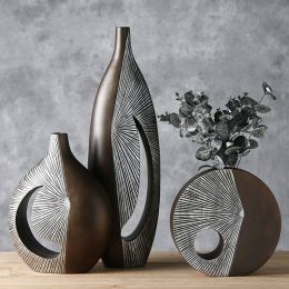 Creative Nordic dried flower vase decoration European living room flower arrangement Art Decoration Home Decoration