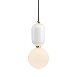 Creative Nordic LED Pendant Light Plate Metal Milky Frosted Glass Shade simple Suspension Lamp Kung G9 led bulb For Dining Room