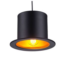 Creative Top Hat led Pendant Light aluminum lampshade 9W lamp light black gold D26cm*H18cm new design drop light home shop Bar