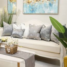 Cushion Cover Luxury Grey Pillow Cover Geometry Pillow Cover Coussin Home Cojines Decorativos Para Sofa Hotel Housse De Coussin
