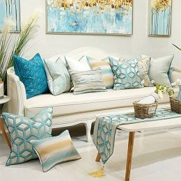 Cushion Cover Rainbow Blue Pillow Cover Car Cover Coussin Home Cojines Decorativos Para Sofa Christmas Pillow Housse De Coussin
