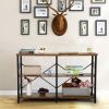 Three-layer shelf-antique wood grain color
