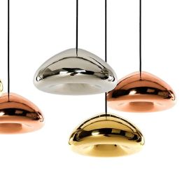 D18cm D30cm Modern Glass Pendant Lamp 110-240V E27 G4 Chrome Golden Copper Ceiling Surface Mounted For Living Bedroom Dining