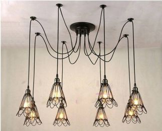 dining room long lifting pulley hanging pendant lights Industrial pendant lamp E27 up &amp;amp; down Restaurant Bar kitchen lighting