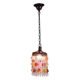 DIY small Pendant Lights Art Deco porch stairs Vintage Lamp bedside lamp foyer handmade Antique Art shell single head Led Light