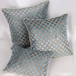 Europe 45&amp;quot; 50&amp;quot; 60&amp;quot;  velvet pile Pillowcase luxury/Elegant/Home/Sofa/Blue Dot/Car  Cushion /PillowCases