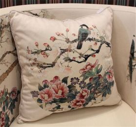 Europe 45&amp;quot;   Wool Pillowcase luxury/Clusters/Coffe/Elegant/Birds/Home/Sofa/Car Decor Cushion /PillowCases