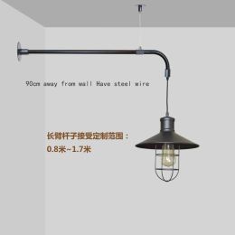 Europe rustic industrial decorating corridor wall lamp black vintage Industrial Lighting wall sconce modern porch Led lights