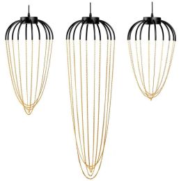 Europe style Luxury Living room Simple Pendant lights Country Vintage Restaurant Aluminum Chain Droplight LED Creative Fixture
